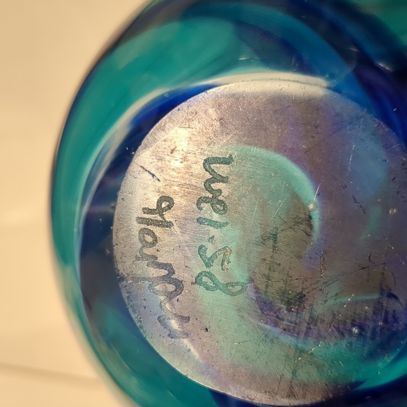 Mdina Glass Goblet tumbler pair - Picture 8 of 9